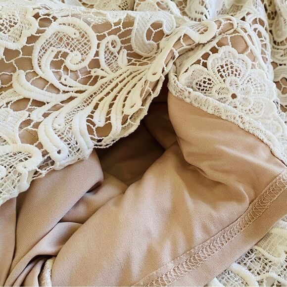 L’ATISTE by Amy White Crochet Lace Midi Dress Sz S - Picture 13 of 15